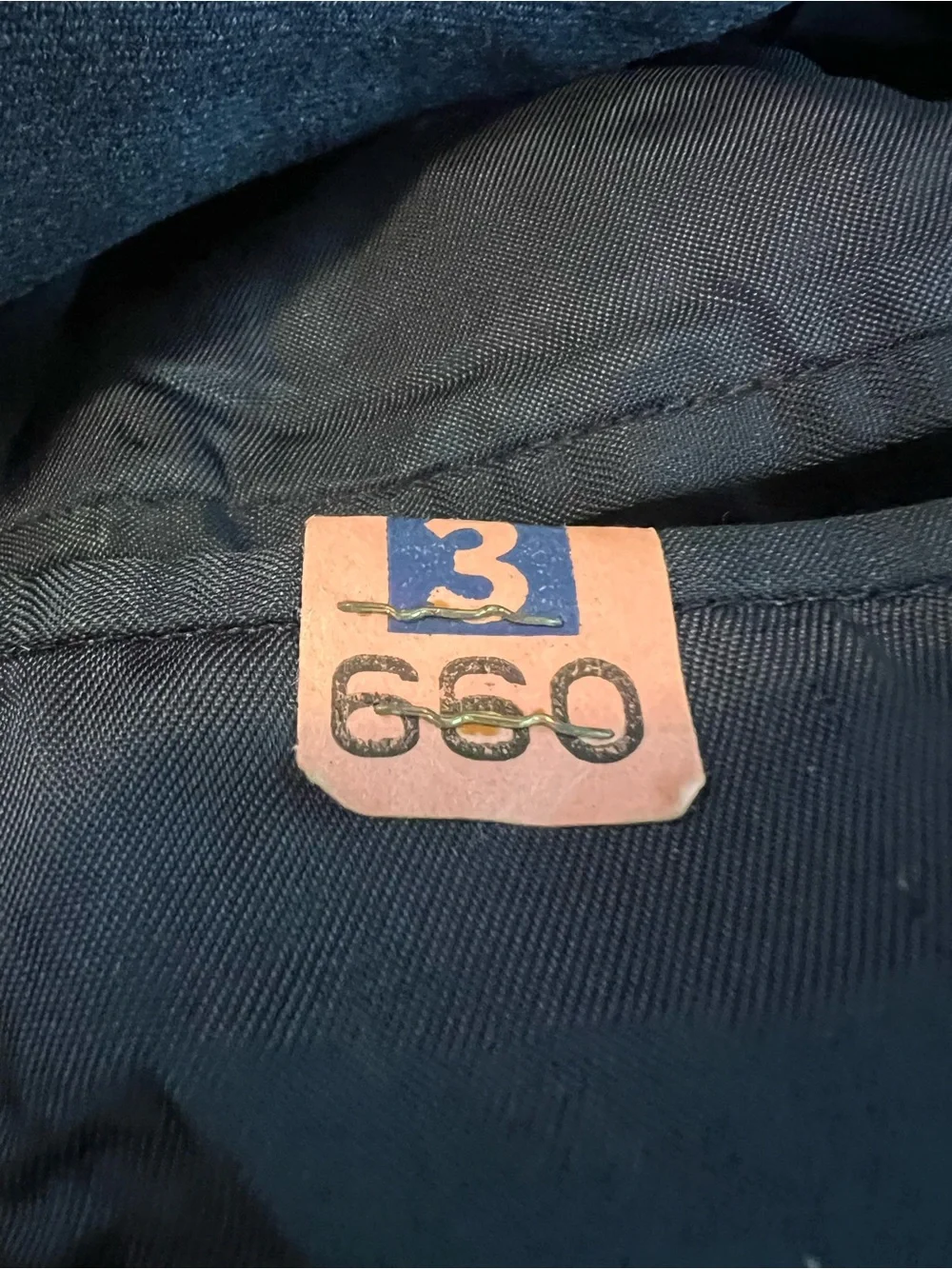 Vintage 50s Air Force USAF Cropped 100%Wool Jacket Blue Senior Airman L-0343 38R